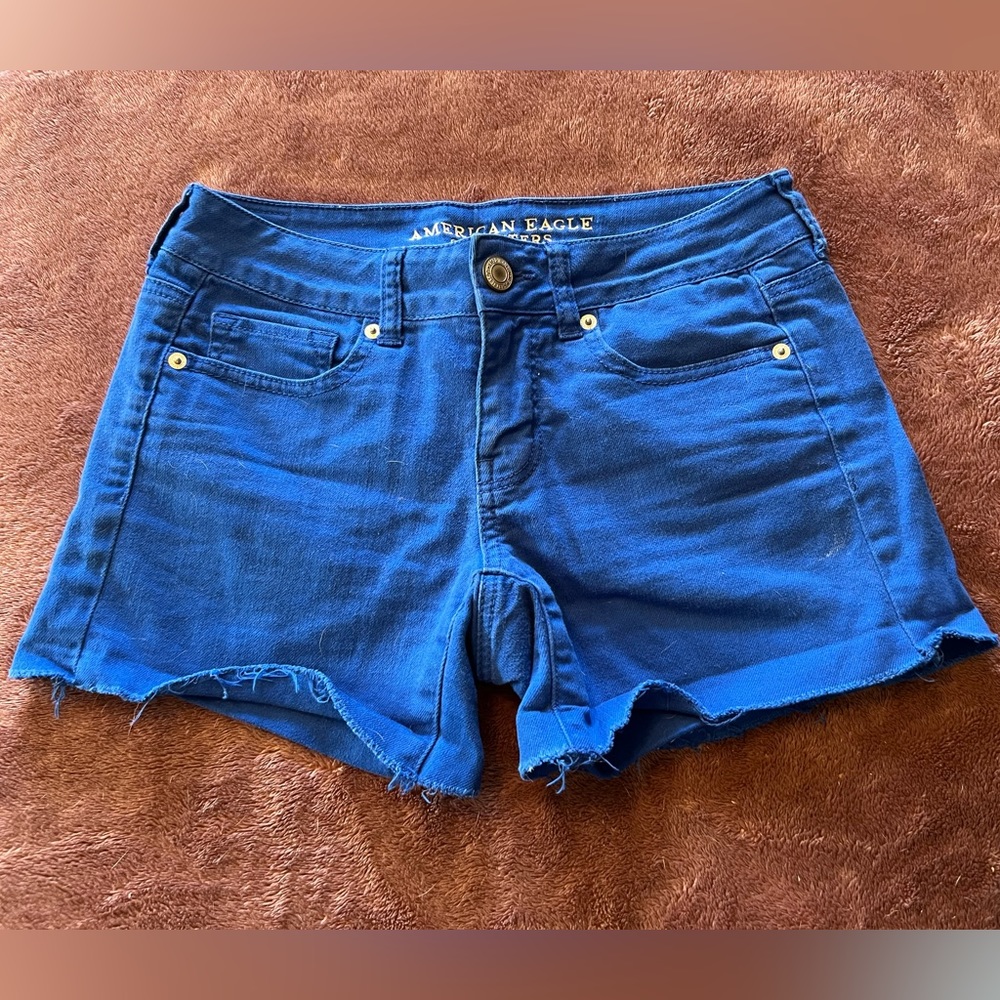Royal blue American Eagle denim shorts
